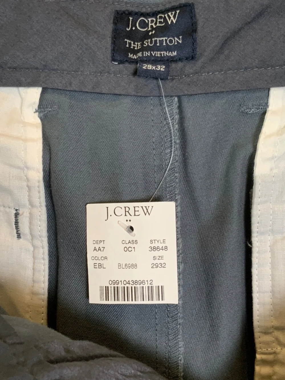 J. Crew Sutton Straight Fit Broken-in Chino Khaki Pants